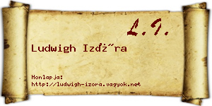 Ludwigh Izóra névjegykártya